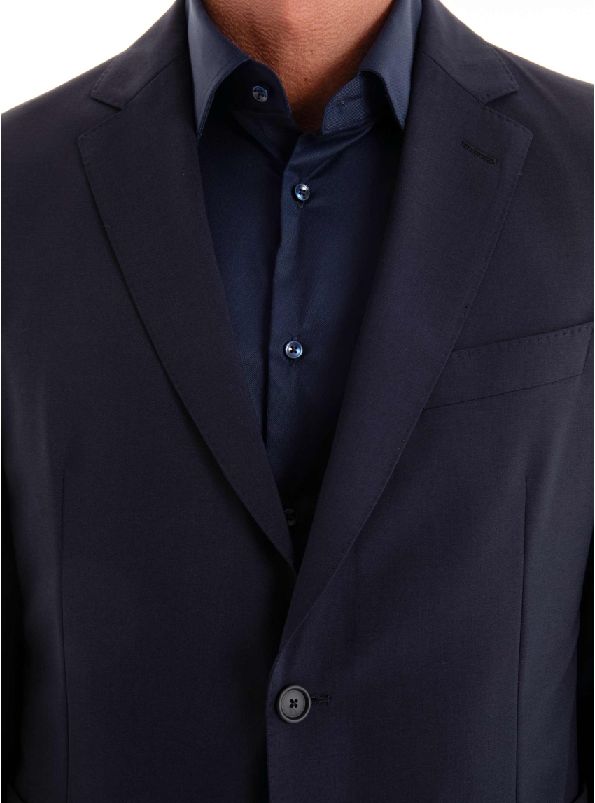 BOSS Sim Fit Performance Stretch Wool Blazer P-Hanry-MDL-WG-243 - Dark Blue