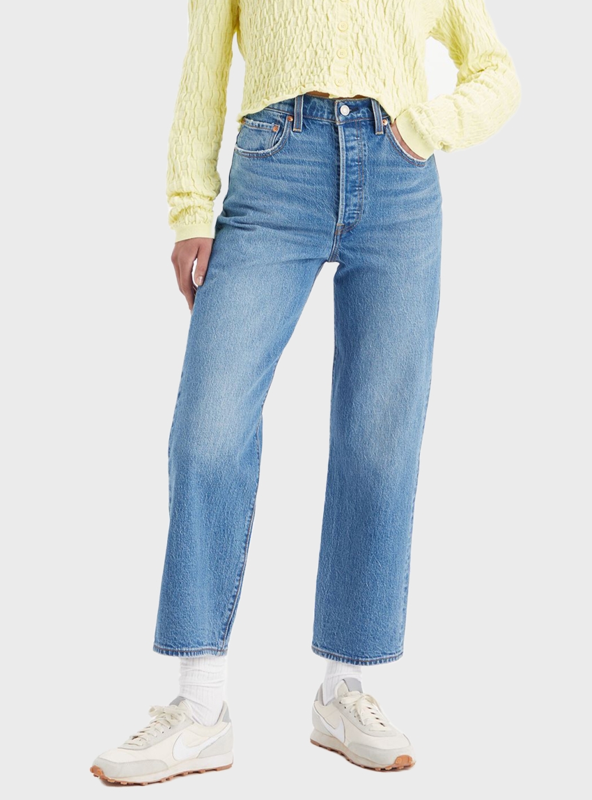 Levi's Ribcage Straight Ankle Jeans - Medium Aged Denim