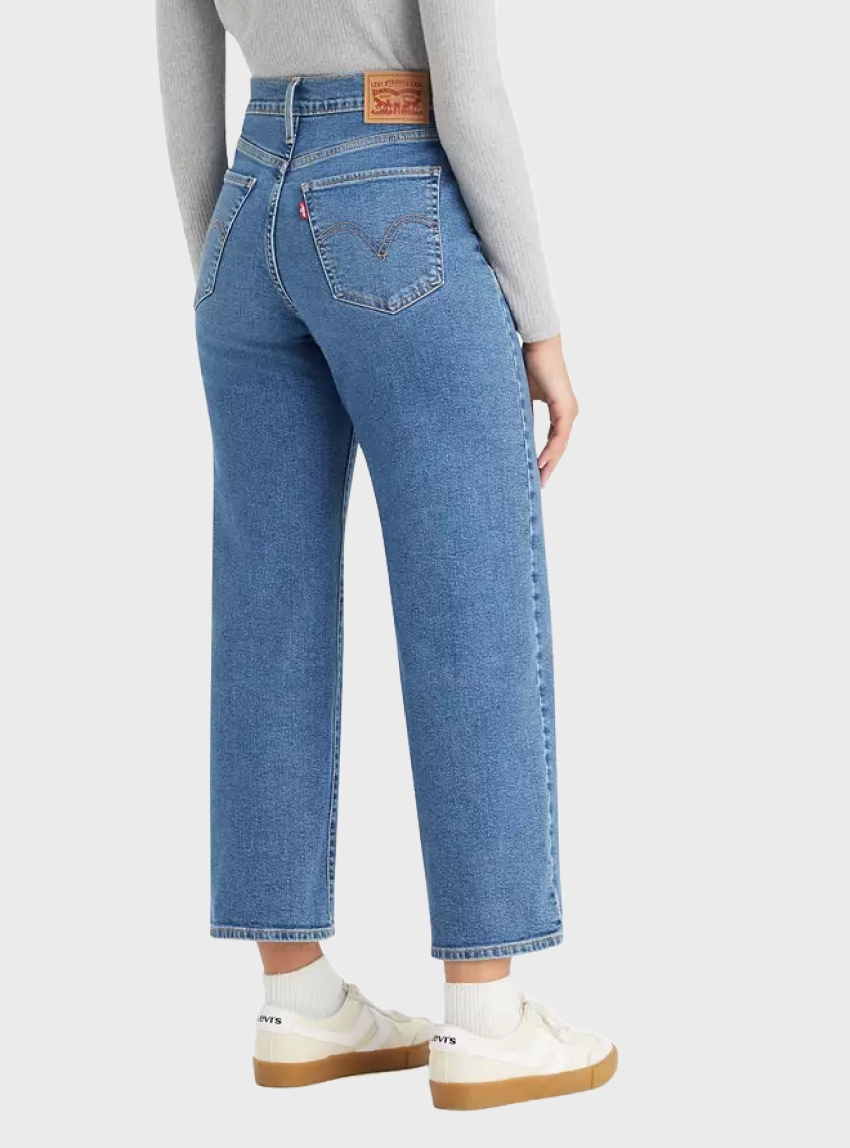 Levi's High Rise Wide Leg Jeans - Medium Aged Denim