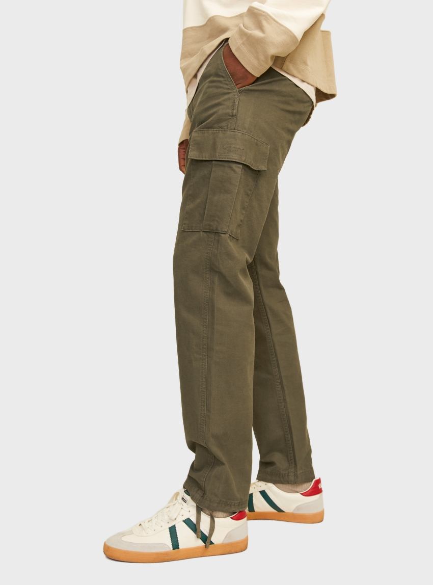Jack & Jones Kane Barkley Relaxed Fit Cargo Pants - Dark Olive Green
