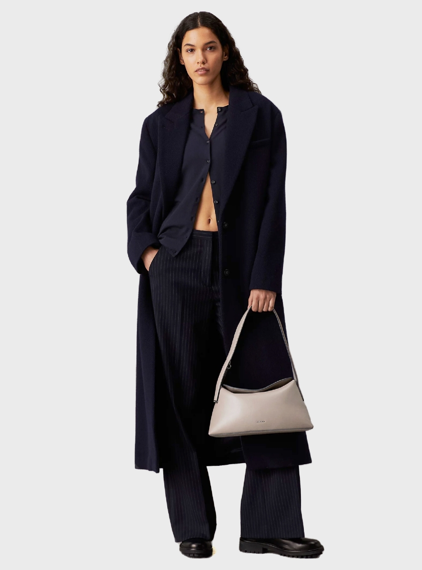 Calvin Klein Soft Sculpt Shoulder Bag - Taupe