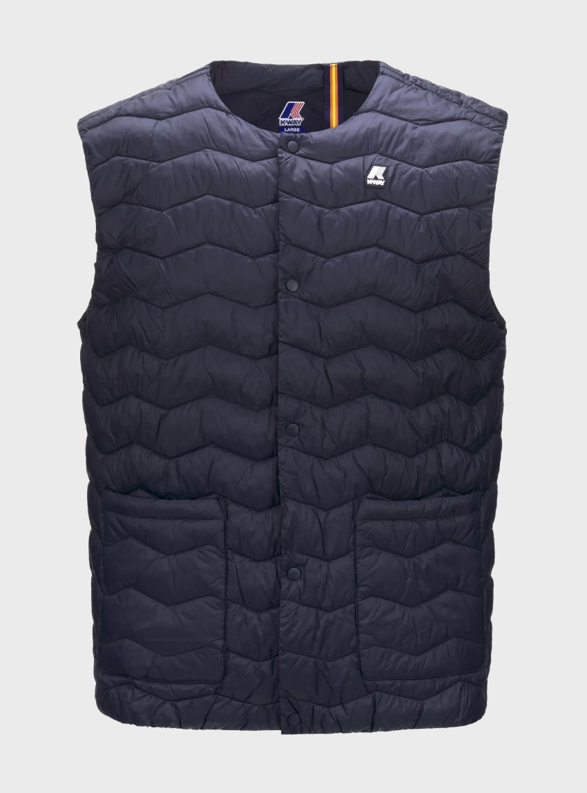 K-Way Valty Quilted Warm Vest Jacket - Blue