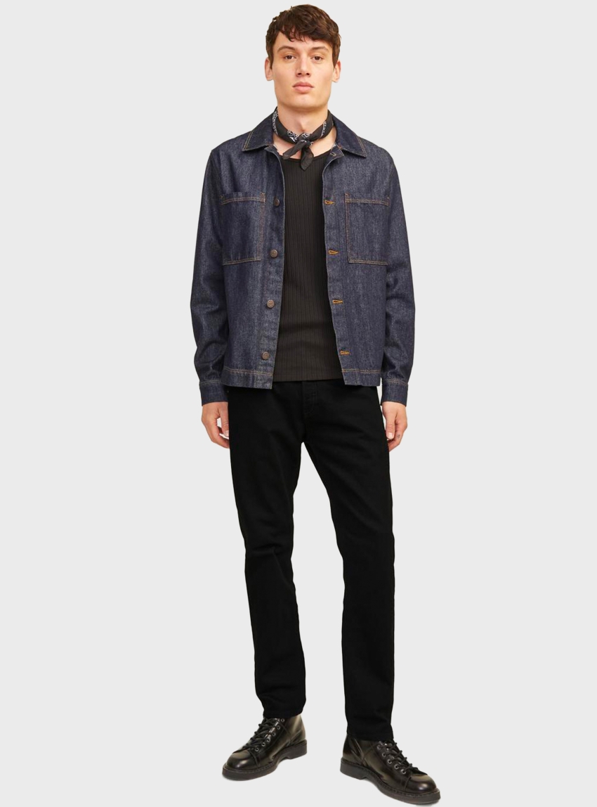 Jack & Jones Mike Original Sbd 553 Tapered Fit Jeans - Black