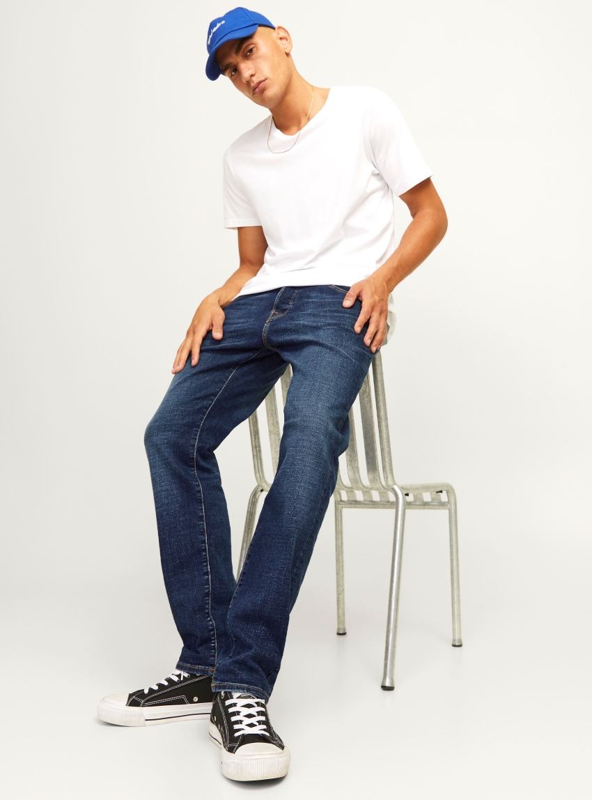 Jack & Jones Mike Fox Cb 055 Tapered Fit Jeans - Dark Aged Denim