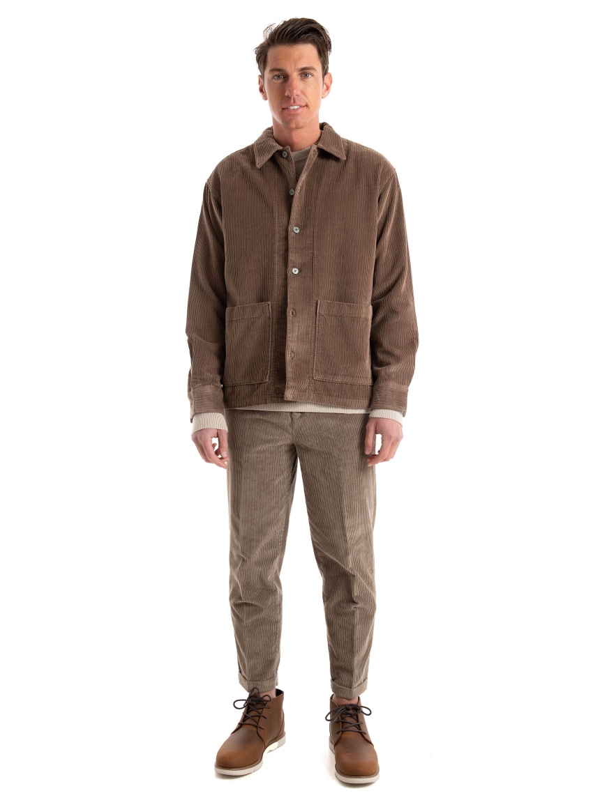 Jack & Jones Premium Preston Corduroy Overshirt - Brown