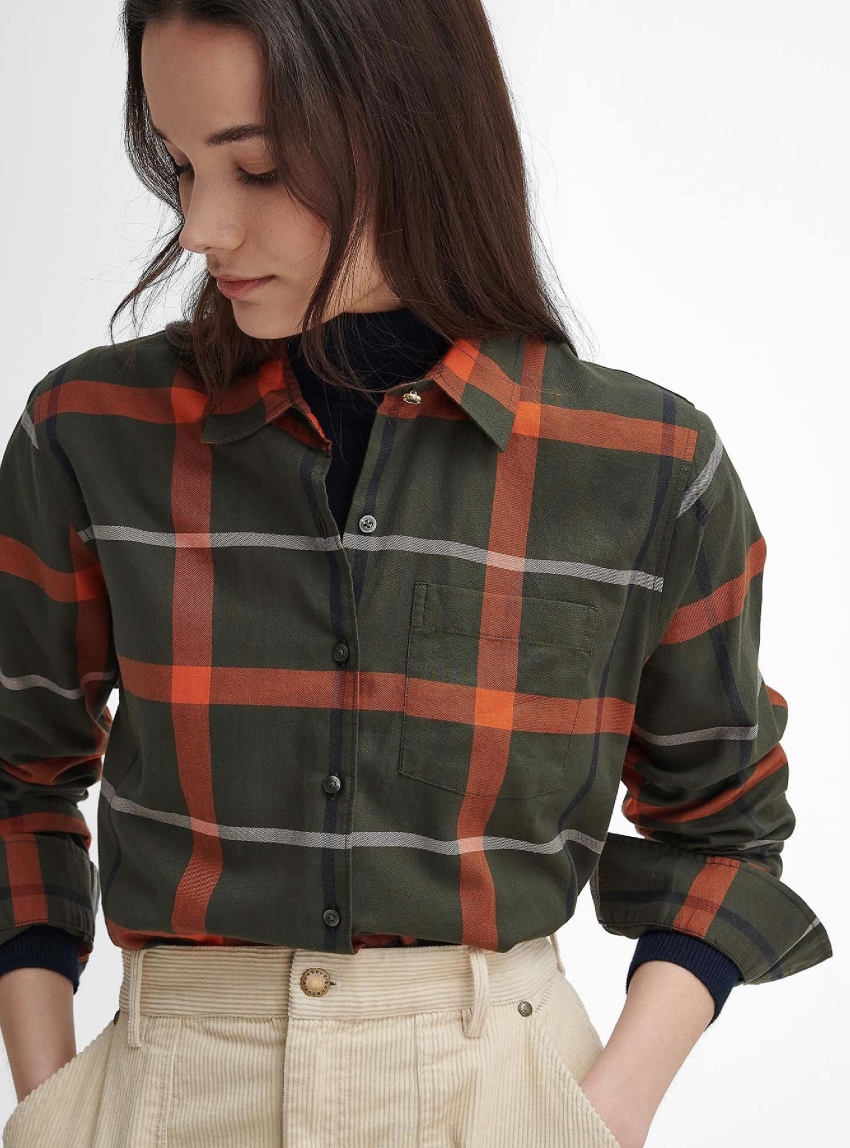 Barbour Oxer Relaxed Long-Sleeved Shirt - Olive 