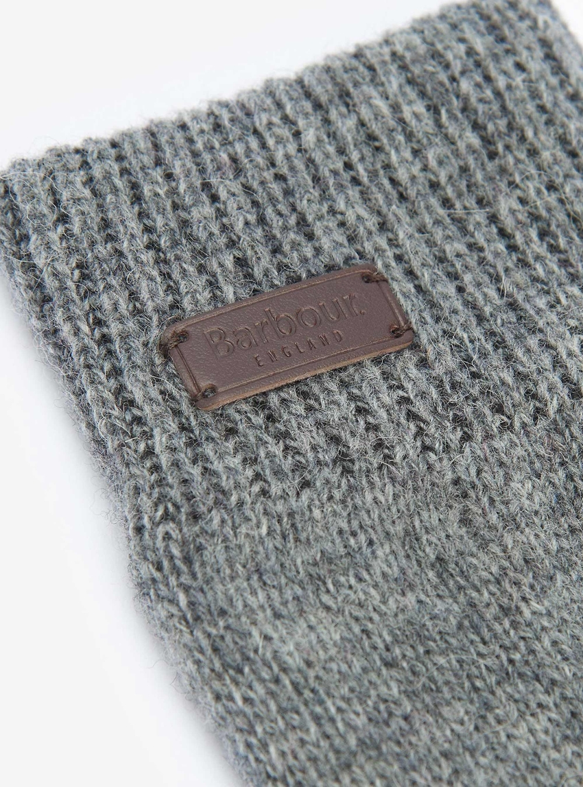 Barbour Carlton Knitted Gloves - Grey