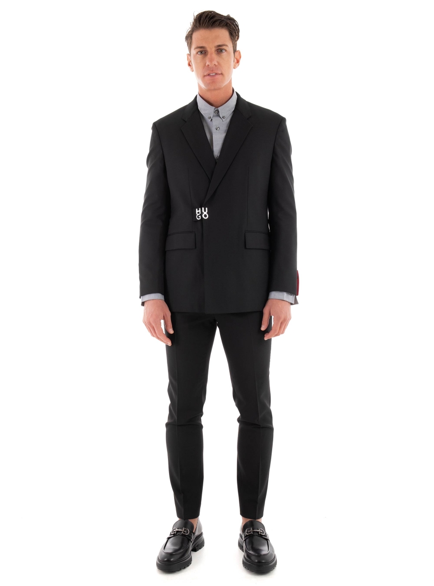 HUGO Extra Slim Fit Trousers Hesten232X - Black