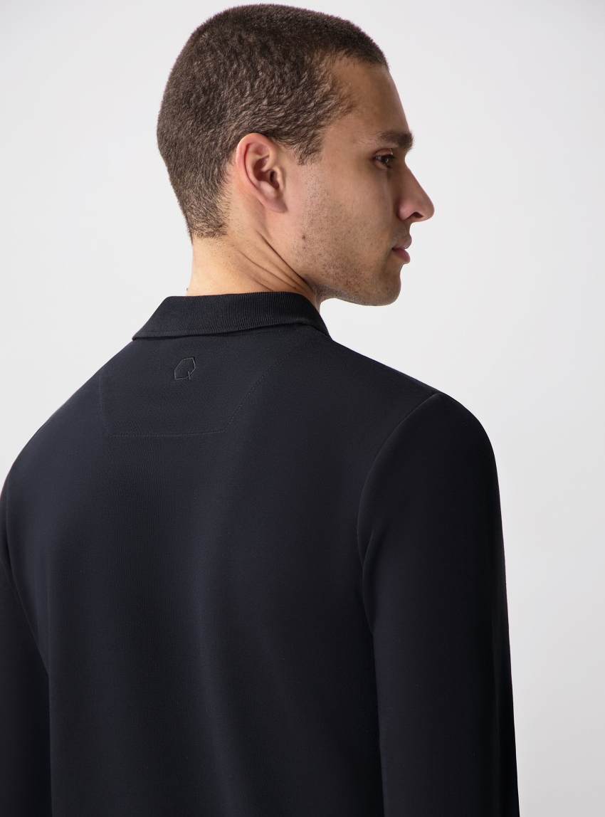 BALR. Q-Series Regular Fit Longsleeve Polo - Black