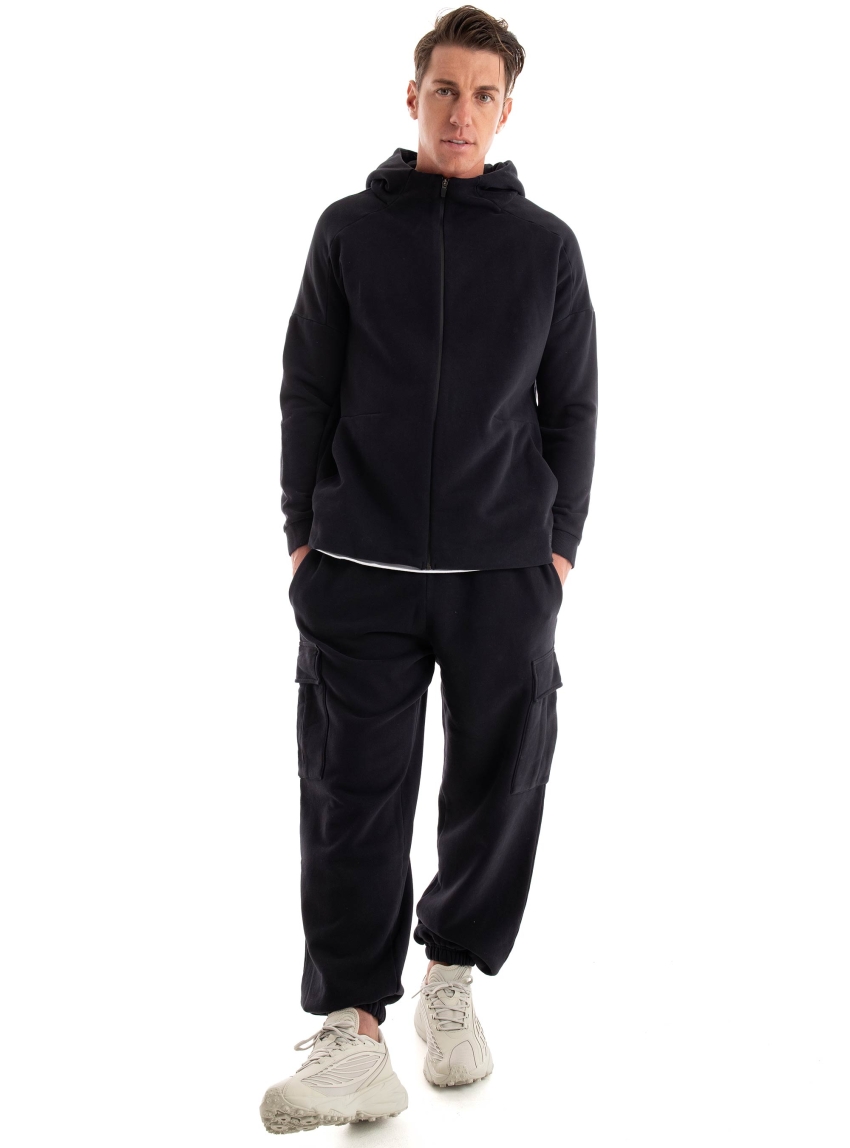 Dirty Laundry Relaxed Cargo Sweatpants - Black