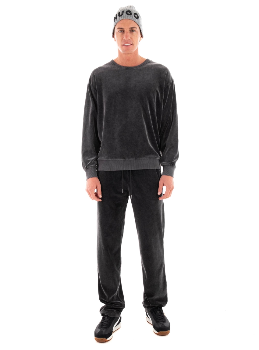 Dirty Laundry Relaxed Velvet Sweatpants - Washed Black