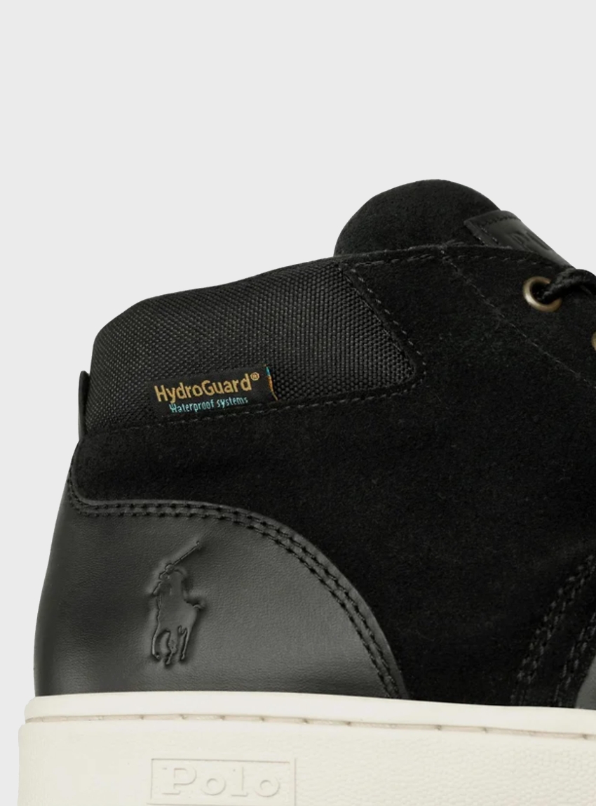 Polo Ralph Lauren Waterproof Leather-Suede Trainer Boots - Black
