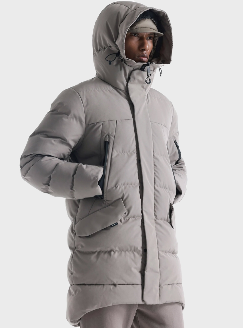 Krakatau Strofo Mid Length Down Jacket - Pumice Stone