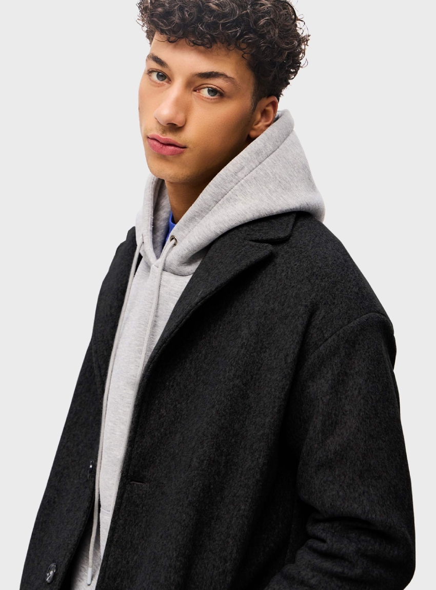 Dirty Laundry Relaxed Topcoat - Black