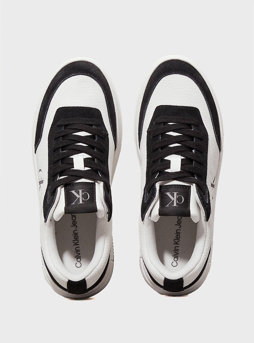 Calvin Klein Leather Platform Trainers - White