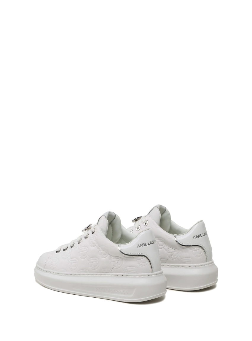 Karl Lagerfeld Kapri Emboss Lo Lace Sneakers - White