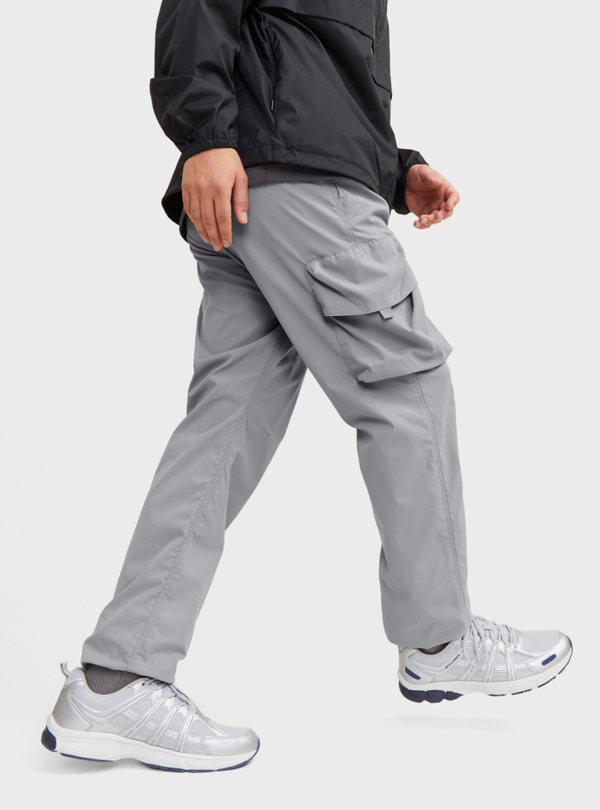Jack & Jones Kane Hart Tech Cargo Pants - Grey