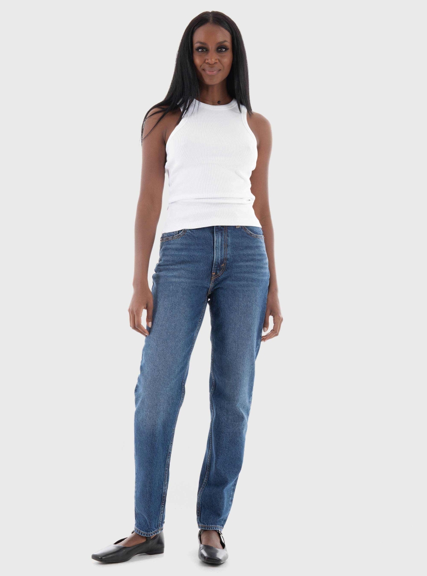 JJXX Forest Rib Top - White