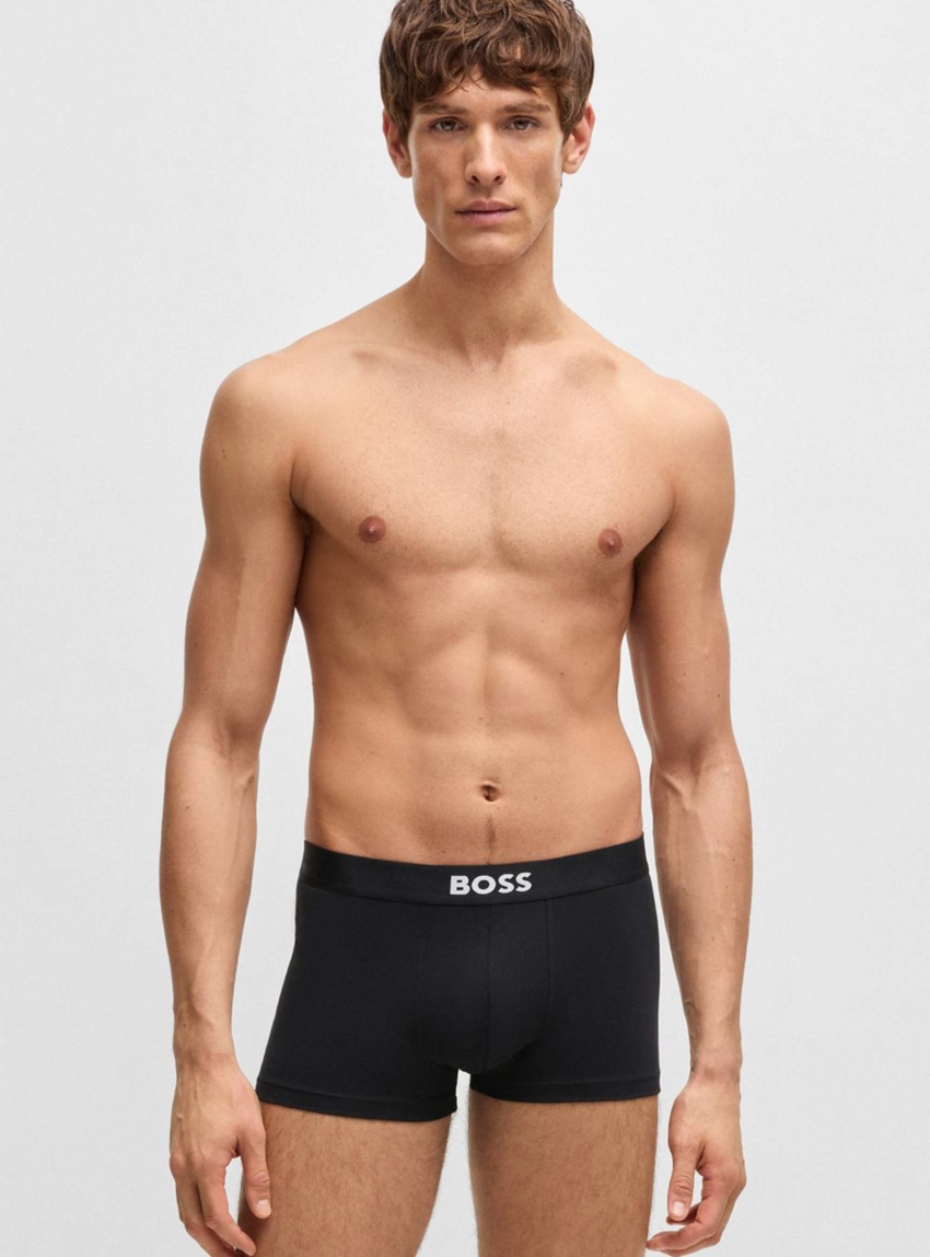 BOSS Three-Pack Logo-Waistband Trunks Trunk 3P BOSS ONE - Black
