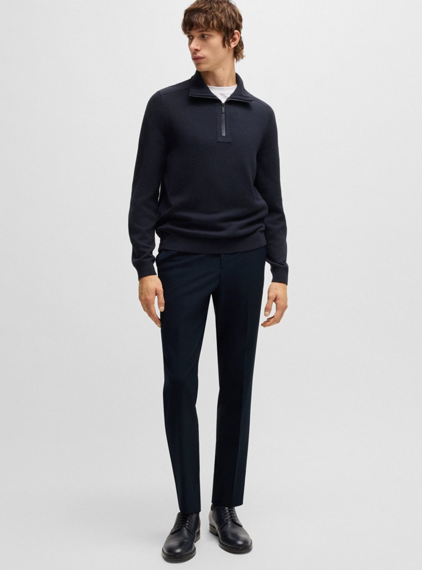 BOSS Slim Fit Trousers P-Genius-EL-WG-251F - Dark Blue