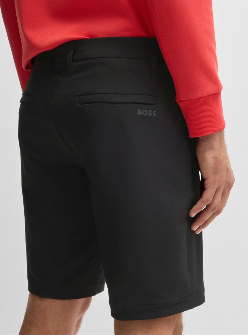 BOSS Slim-Fit Shorts In Water-Repellent Stretch Fabric S_Commuter - Black