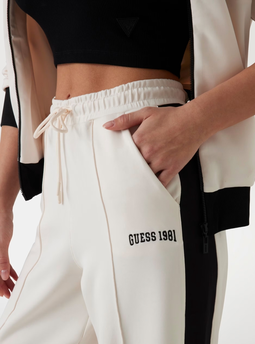 Guess Suzanne Straight Jogger Pants - Ecru