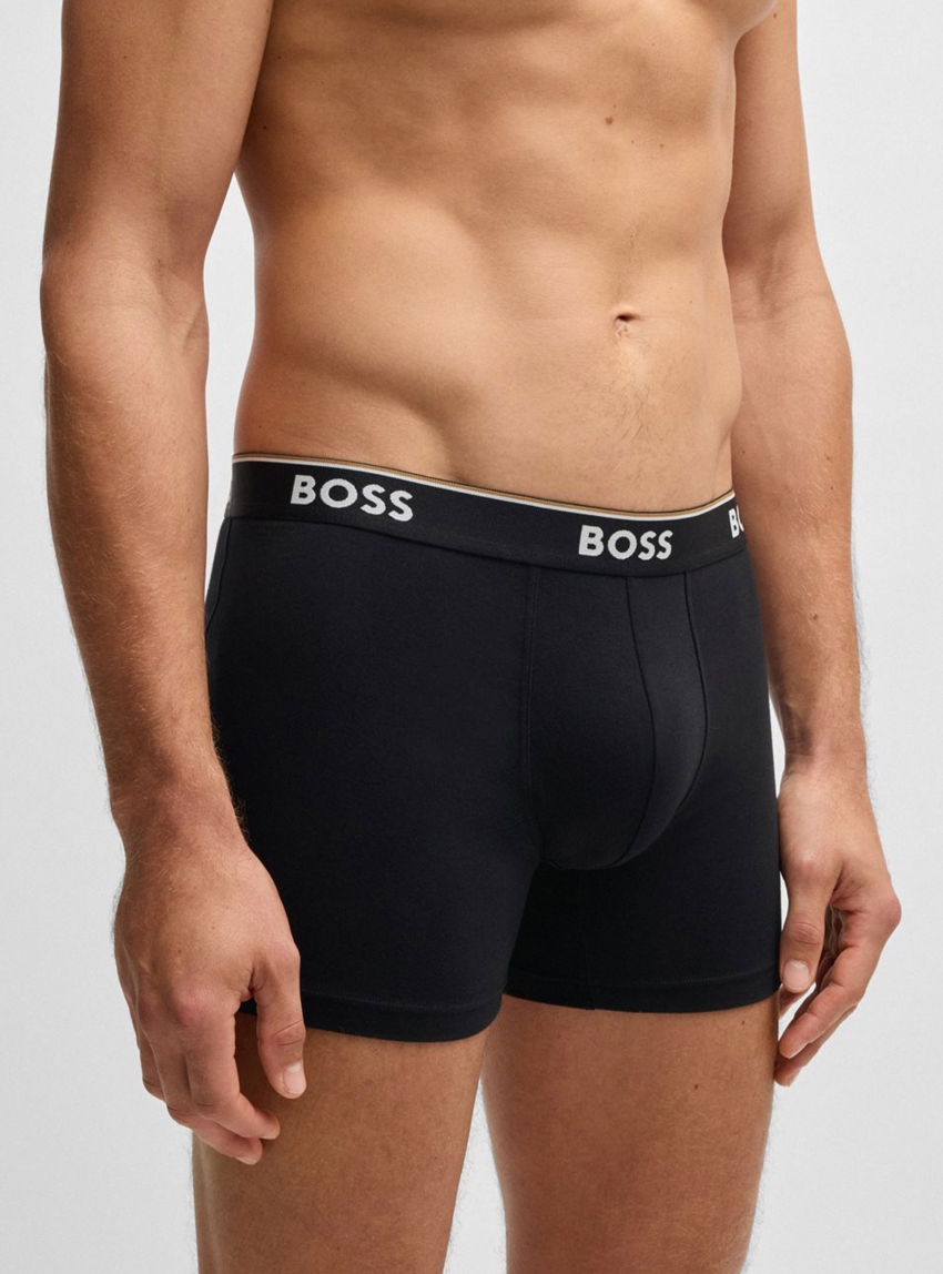 BOSS Three-Pack Of Stretch-Cotton Boxer Briefs BoxerBr 3P Power - Multi Colors