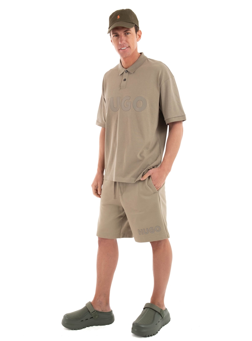 HUGO Relaxed Fit Polo Shirt Doniee - Dark Beige