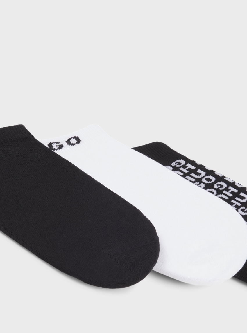 HUGO Three Pack Socks 3P AS AO LOGO CC W - Black