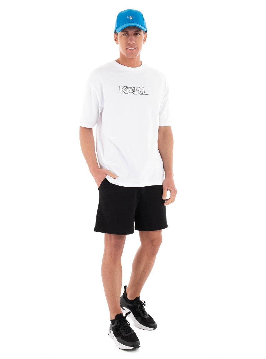 Karl Lagerfeld Loose Fit T-Shirt Crewneck - White