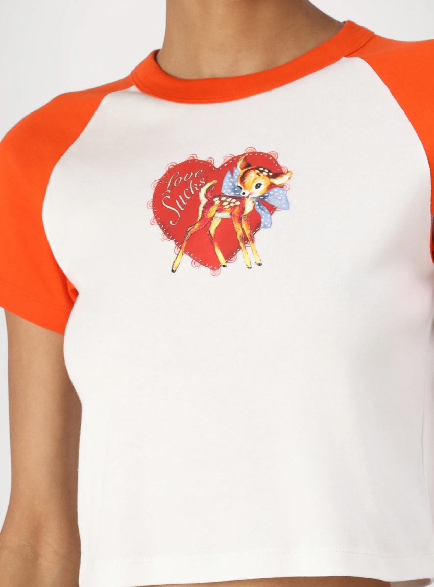 HUGO Regular Fit Artwork T-Shirt Dorra_B - Orange