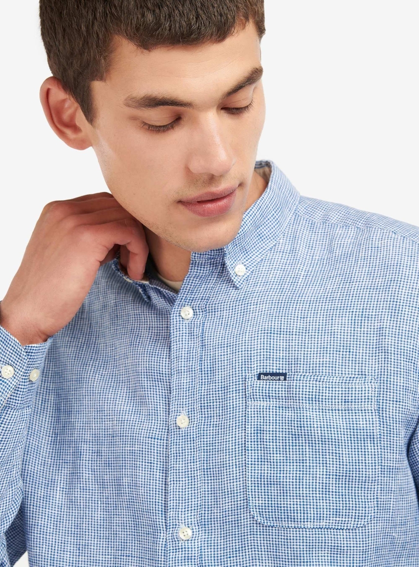 Barbour Linton Tailored Long-Sleeved Shirt - Navy