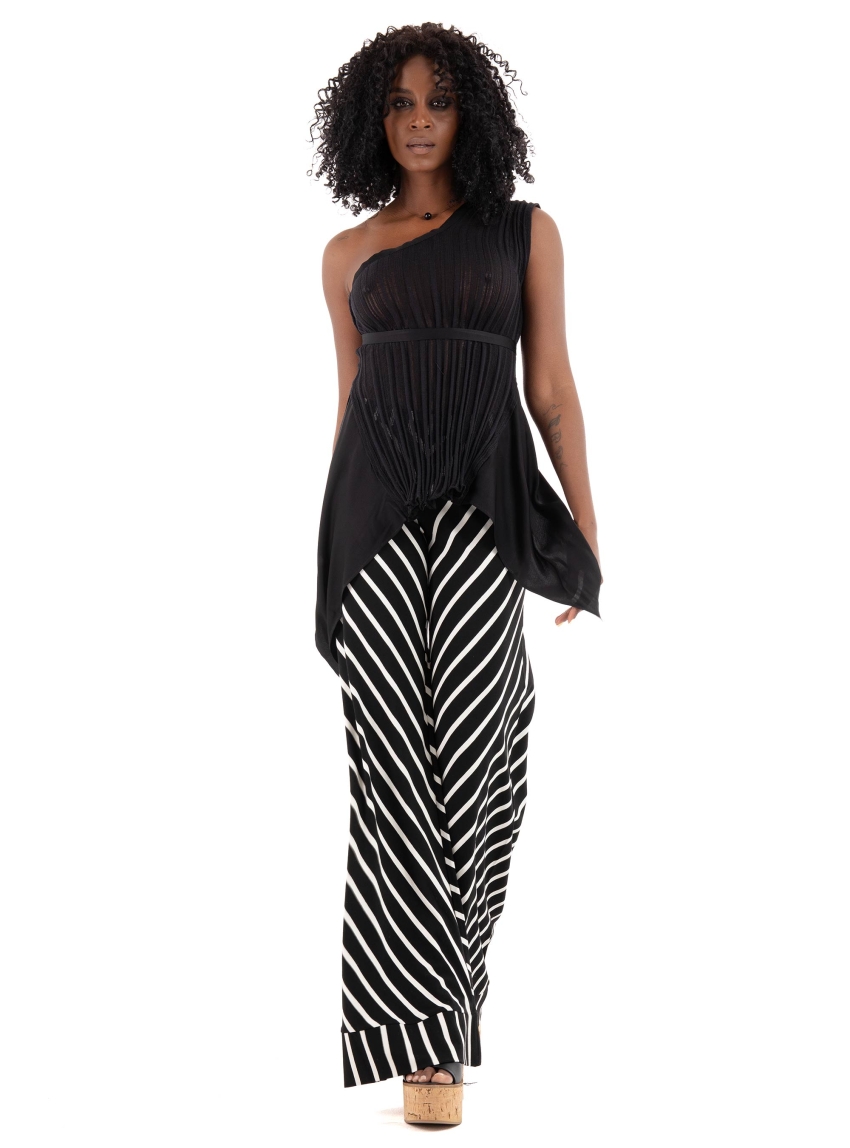 Ioanna Kourbela " TheTime Is Now" Knitted Top  - Black