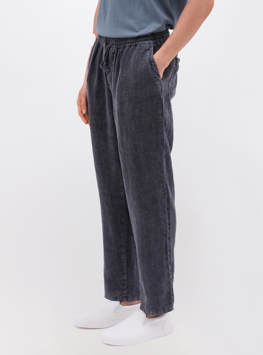 Dirty Laundry Linen Pants - Washed Black
