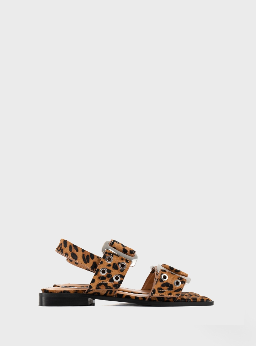 Saria-Le Sandals - Leopard Print