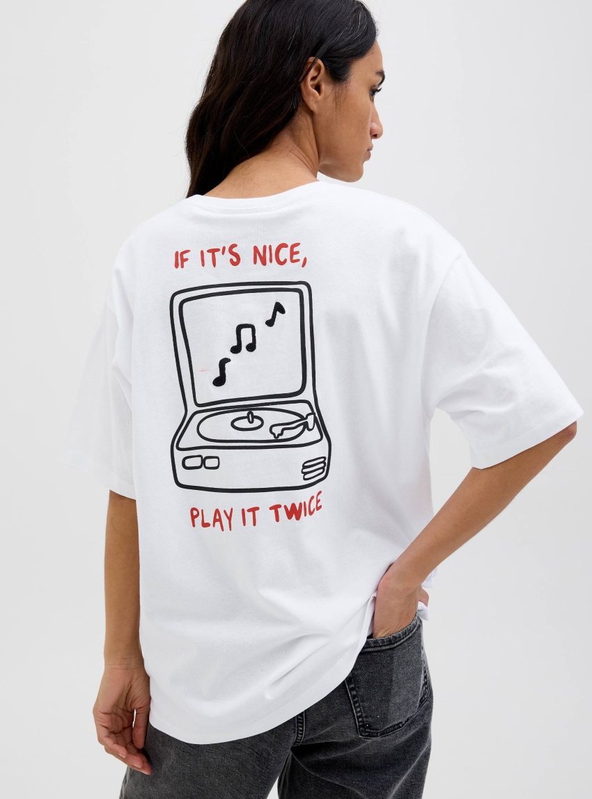 JJXX Nina Loose Tee - White