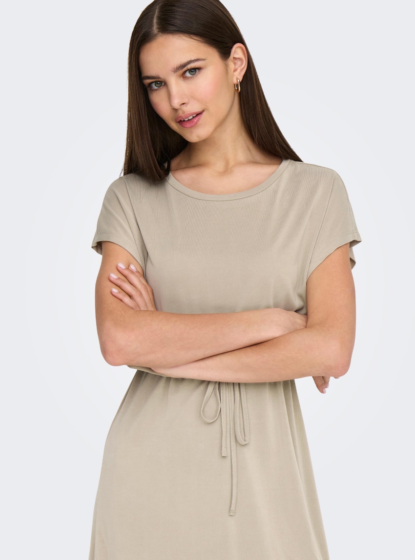 Only Hannah Short Dress - Light Beige