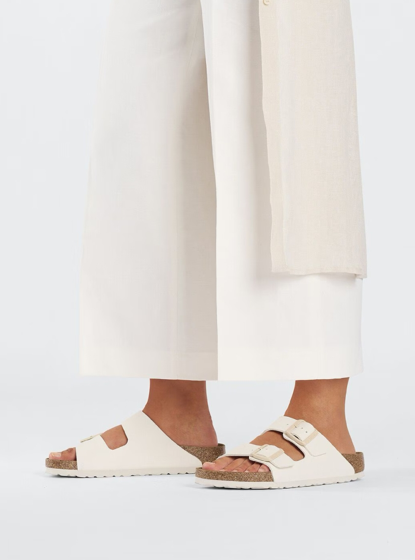 Birkenstock Arizona Birko-Flor Narrow Fit Sandals - Off White