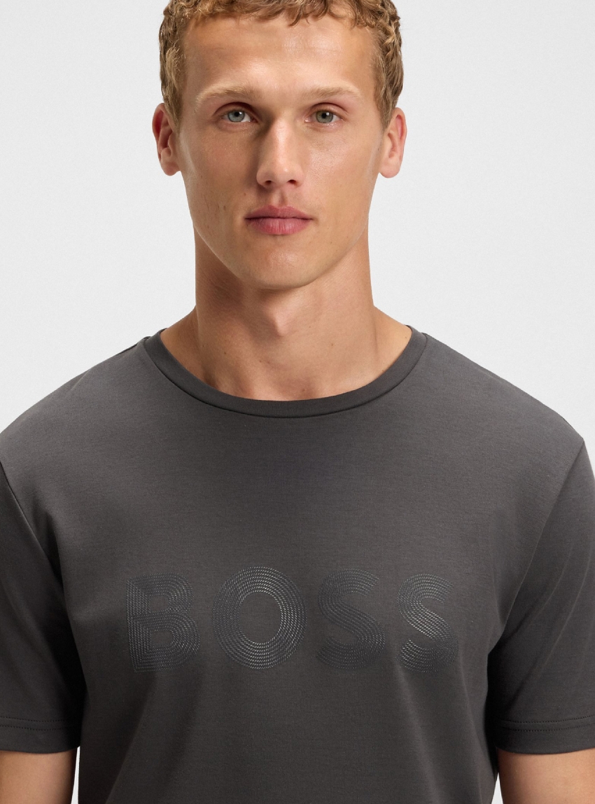 BOSS Regular Fit T-Shirt Tee Logo Future - Dark Grey