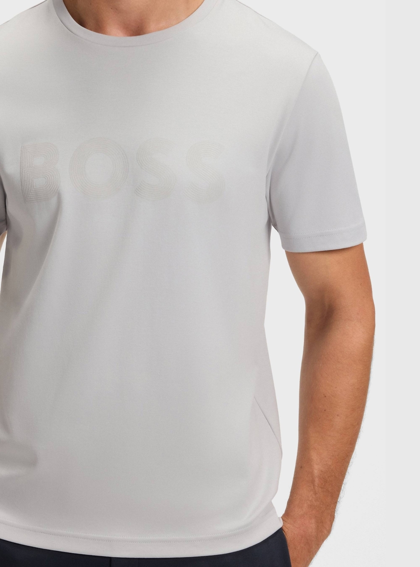 BOSS Regular Fit T-Shirt Tee Logo Future - Light Grey