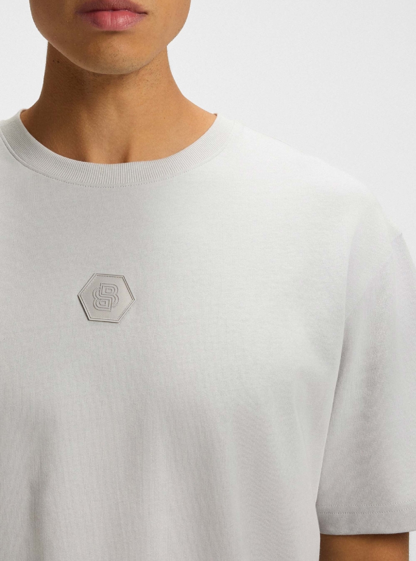 BOSS Oversized Fit T-Shirt Tee Future - Light Grey