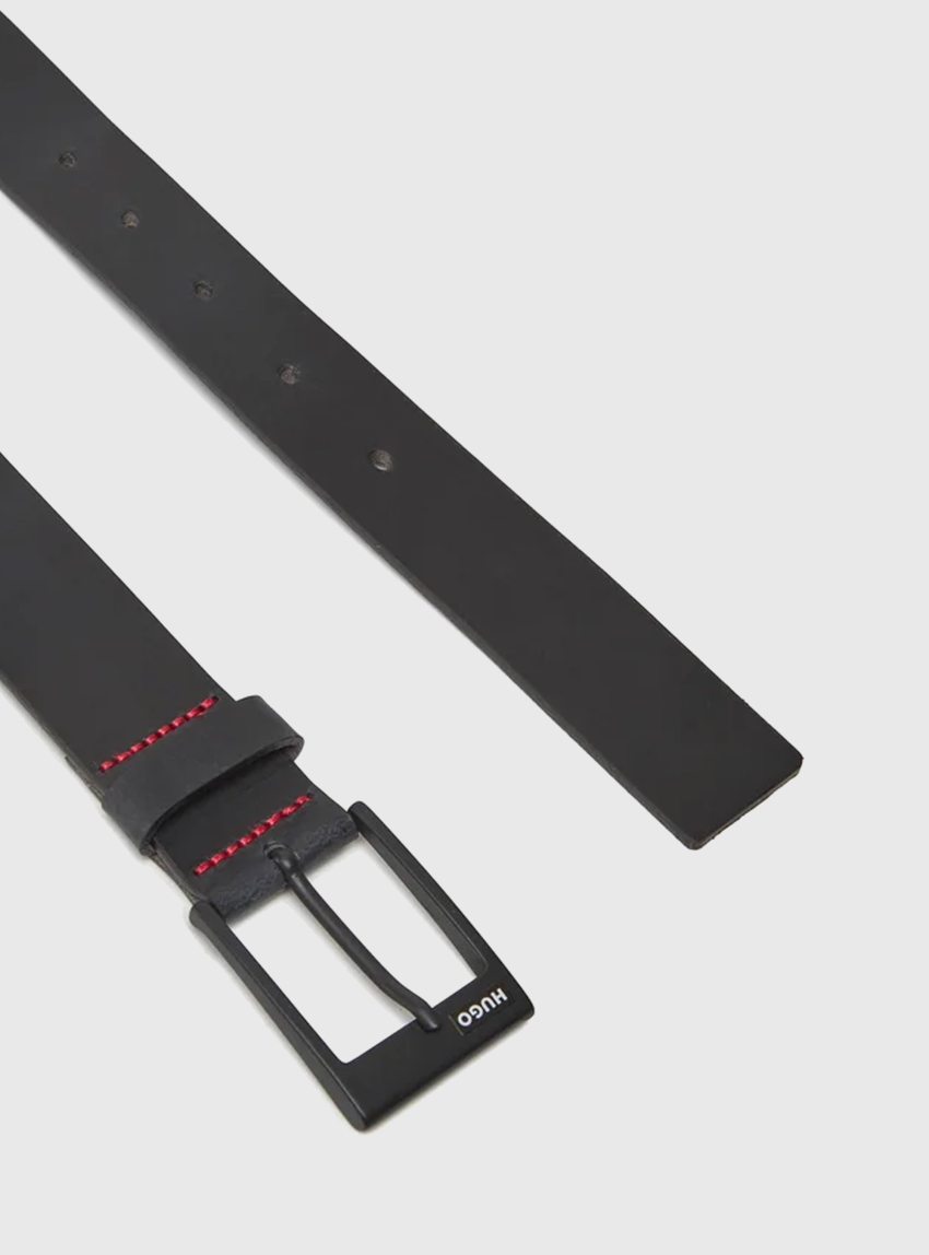 HUGO Leather Belt Gaben-dp_Sz35 - Black