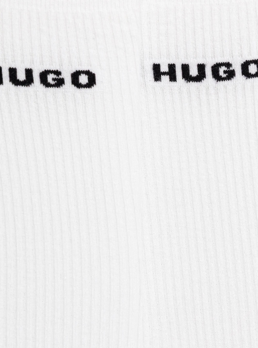 HUGO Two-Pack Of Regular-Length Socks LETTUCE - White