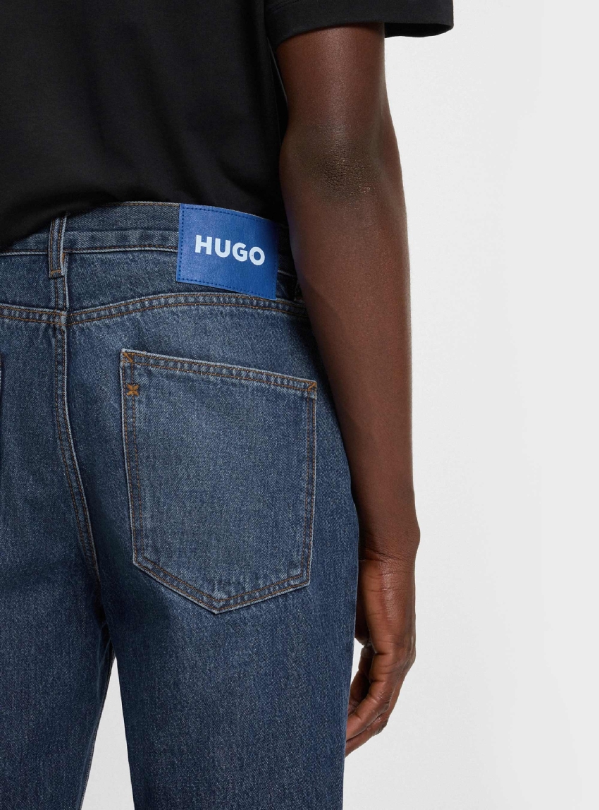 HUGO Regular-Fit Jeans In Blue Rigid Denim Jonah - Dark Aged Denim