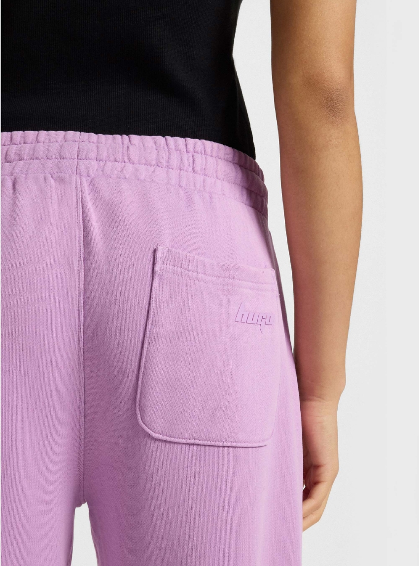 HUGO Loose-Fit Tracksuit Bottoms In Cotton Terry Nolasa_B - Lilac