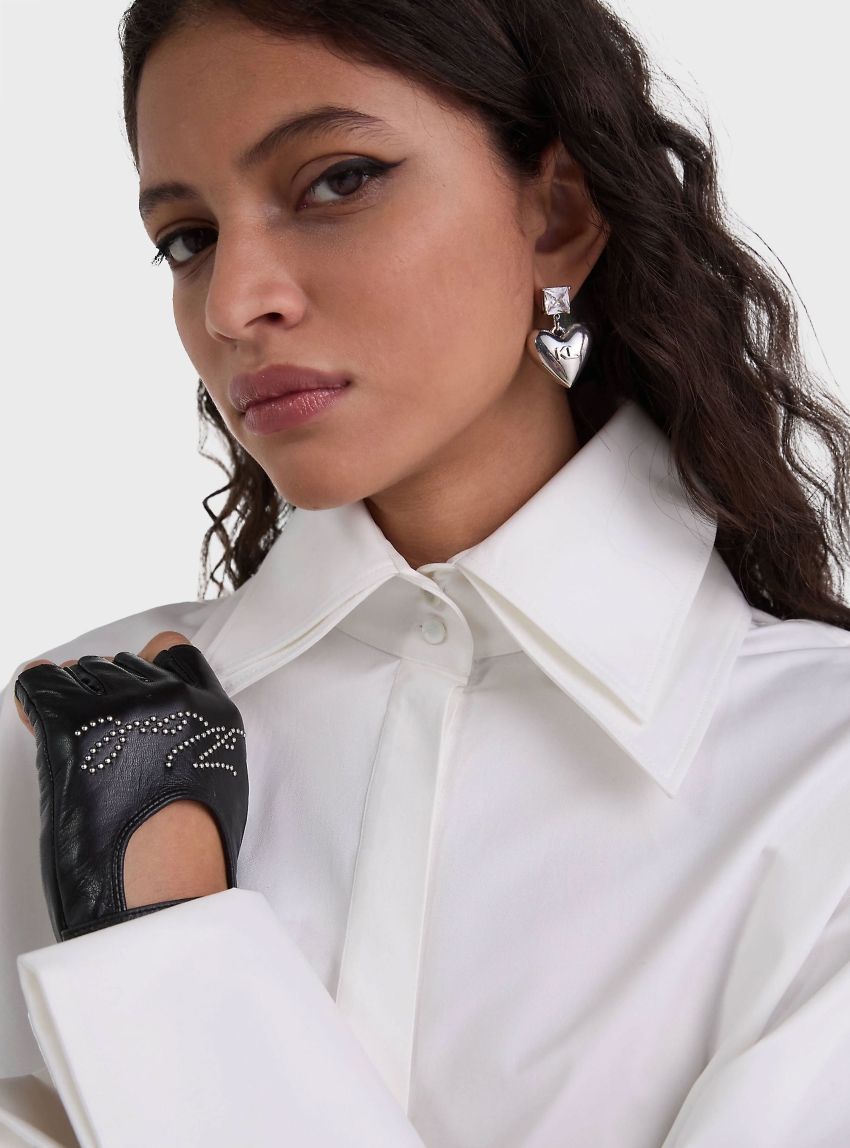 Karl Lagerfeld Double Collar Poplin Shirt - White