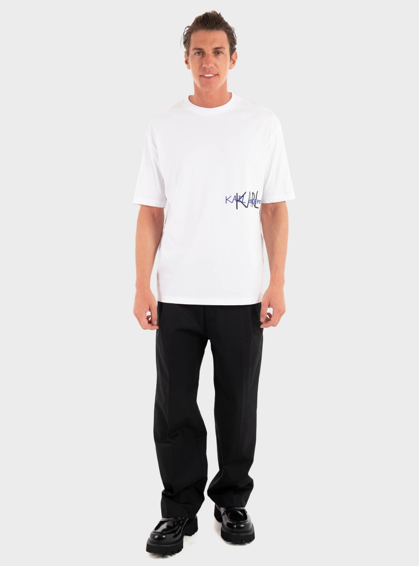 Karl Lagerfeld Loose Fit T-Shirt - White