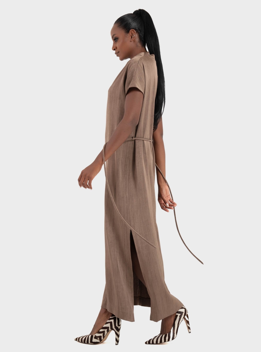 Black & Black  Dress - Taupe