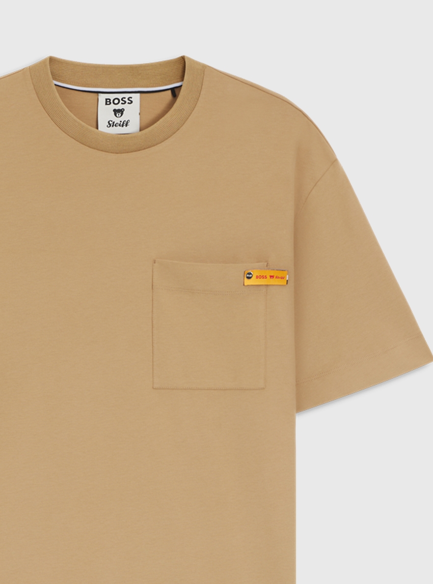 BOSS Relaxed Fit T-Shirt C-Tames 180 - Beige