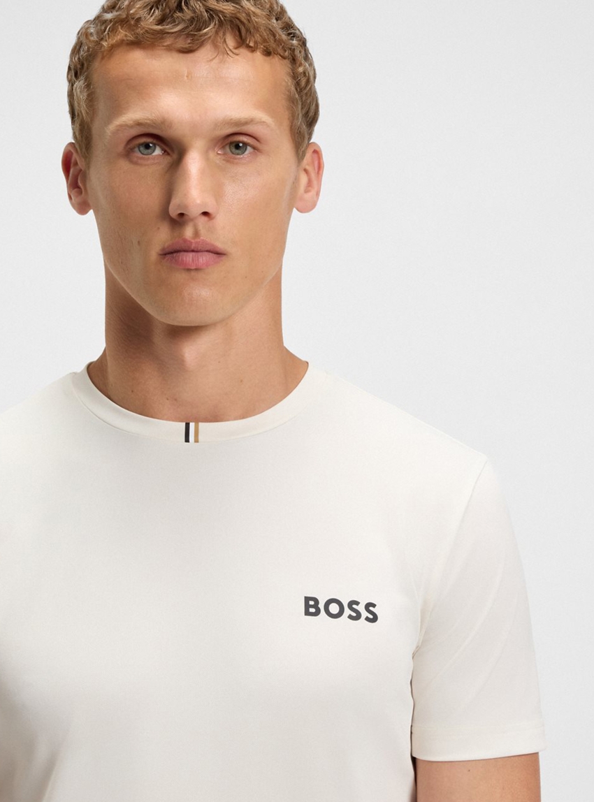 BOSS Slim Fit T-Shirt Tee TOC - Ecru